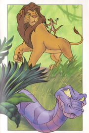 Joka follows Simba and Timon