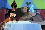 Mortimer with Jafar, Hades, and Shan Yu