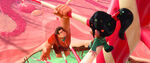 Vanellope conversing with Ralph