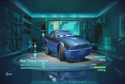 Rod Redline in the Cars 2 video game