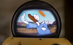 El Ángel de Donald en la pantalla de Weebo en Flubber.