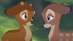 Bambi and Faline after sharing a kiss