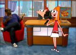 Candace sings Gitchee Gitchee Goo to Randy Jackson on Take Two with Phineas and Ferb