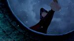 Frollo attempts to throw baby Quasimodo into a well to drown him.