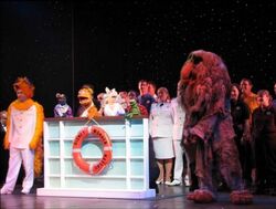 The Muppets on stage