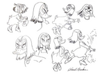 Model sheet by Carl Barks