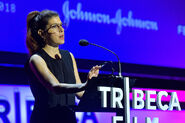 Marisa Tomei speaks onstage during the 2018 Tribeca Film Festival.