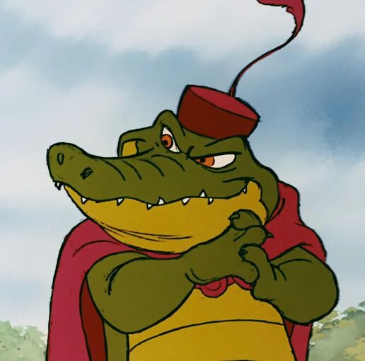 Captain Crocodile smiling wickedly