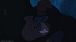 Kala weeping in Kerchak's arms after their son is eaten by Sabor