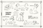 Model Sheet of Young Simba