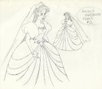 Early idea of Ariel's wedding dress.