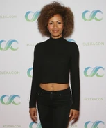 Erica Luttrell attending ClexaCon's Cocktails for Change fundraiser in Vegas in April 2018.
