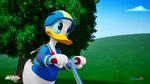 MMCH+ - Screenshot 6.png (1.06 MB) Donald has his own helmet to not blend in with Mickey's helmet. (Disney+ thumbnail)