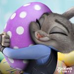 Hugging an Easter egg