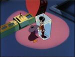 Negaduck is seen chipping Morgana out of the ice in Darkwing's clothes as a goof in the episode "My Valentine Ghoul"