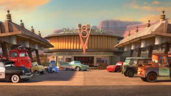 lightning mcqueen fixing the road