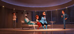 Frozone, Elastigirl, and Mr. Incredible meet the Deavors