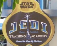 Former Jedi Training Academy logo at Disneyland