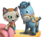 Sheriff Callie and Sparky after a long ride.