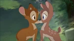 Bambi and Faline's first kiss