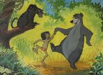 Baloo, Mowgli, and Bagheera by Milt Kahl and Vance Gerry.