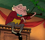 El Sr. Sapo interpreta al Sr. Fezzywig en Mickey's Christmas Carol.