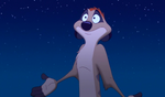 Timon realizing a mistake he made, through Rafiki.