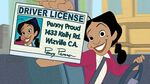 Penny with her driver's license