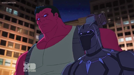 Red Hulk Faces Black Panther.