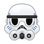 Stormtrooper's emoji for Disney Emoji Blitz.