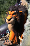 Scar in a parade float at Disney Parks