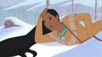 Pocahontas at the beginning of the movie