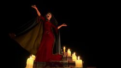 Gothel singing "".