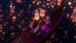 Rapunzel and Eugene sending their own lanterns