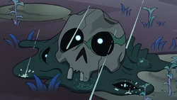 Belos' final moments before being stomped to death by Eda, King, and Raine.