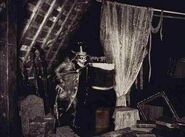 The original Hatbox Ghost, while still in the attraction.