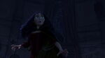 Gothel frantically searches for Rapunzel in the tower