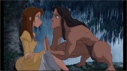 Tarzan and Jane hands together