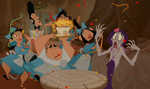 Yzma at her "birthday" party.