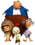 Chicken Little y sus amigos.