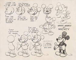 Mickey Mouse model sheet