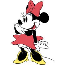 Minnie clásica con vestido rojo.