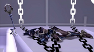 Aqua's armor and Keyblade that remain in the Chamber of Repose in Kingdom Hearts II