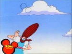 ...causing her glasses to go flying.
