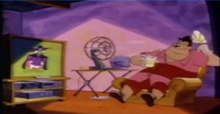 Darkwing Duck on Pete's TV in "Bringin' on the Rain"