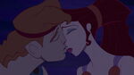 Meg and Hercules almost share a kiss.