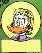 Daphne's portrait on a Donald Duck family tree.