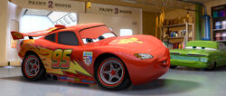 Lightning McQueen's World Grand Prix paint job