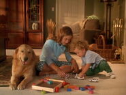 Six-month-old Noah with Buddy and Andrea