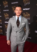 Luke Evans at the premiere of the Beauty and the Beast remake in March 2017.